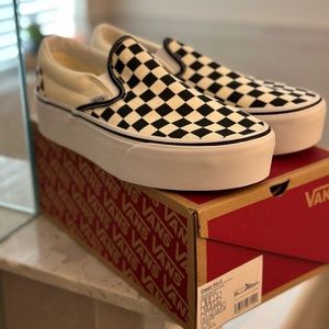 NEW Vans Classic Slip-On Checkerboard Stackform Shoe